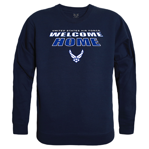 USAF Welcome Graphic Crewneck Sweatshirt, Navy - 2XL