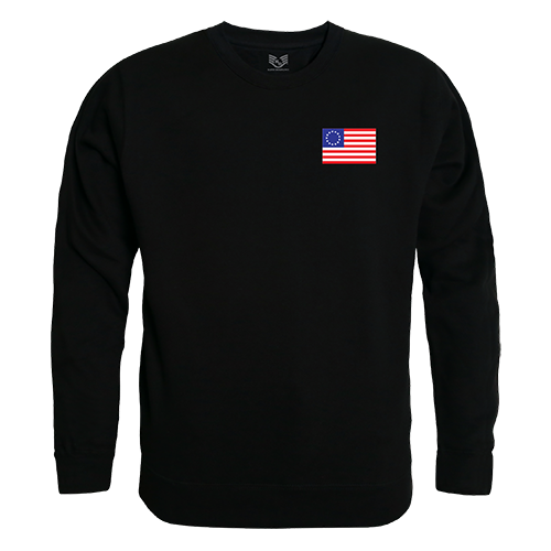 Betsy Ross 1 Graphic Crewneck Sweatshirt, Black - Small