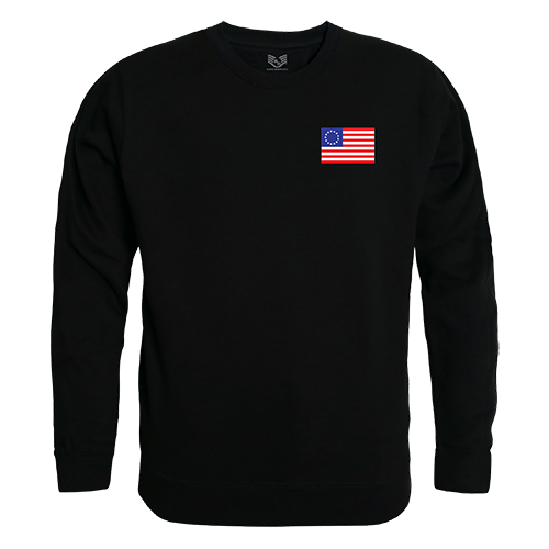 Betsy Ross 1 Graphic Crewneck Sweatshirt, Black - Large
