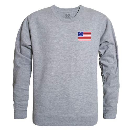 Betsy Ross 1 Graphic Crewneck Sweatshirt, Heather Gray - Extra Large