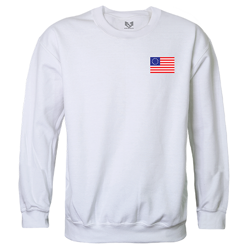 Betsy Ross 1 Graphic Crewneck Sweatshirt, White - Large