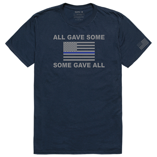 All Gave Some Tactical Graphic Tee Shirt, Navy - Small