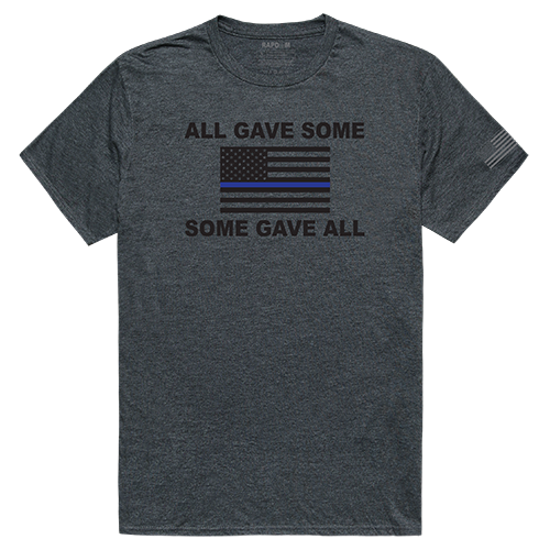 All Gave Some Tactical Graphic Tee Shirt, Heather Charcoal - Medium