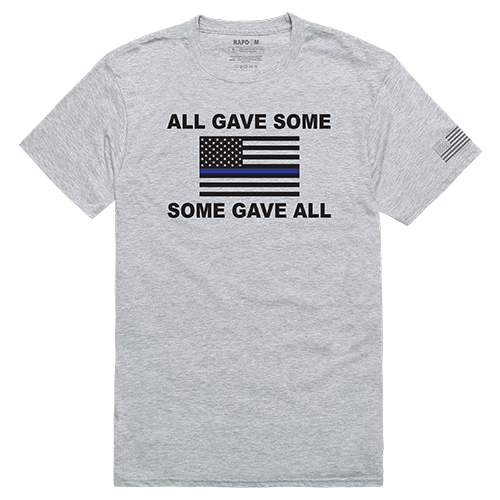 All Gave Some Tactical Graphic Tee Shirt, Heather Gray - Medium