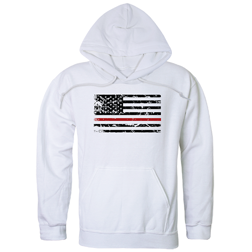 TS4-785-WHT-05 Thin Red Line Graphic Pullover Sweatshirt, White - 2XL