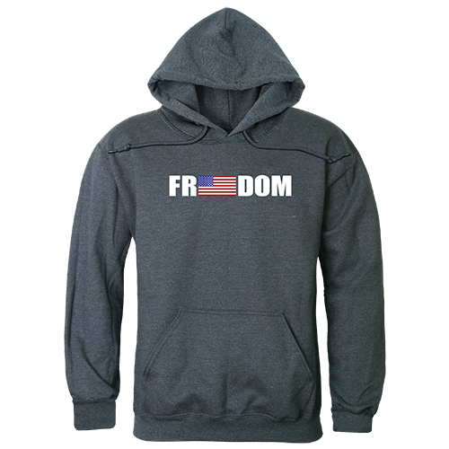 Freedom Graphic Pullover Sweatshirt, Heather Charcoal - 2XL