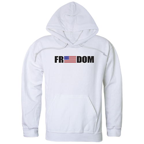 TS4-787-WHT-05 Freedom Graphic Pullover Sweatshirt, White - 2XL