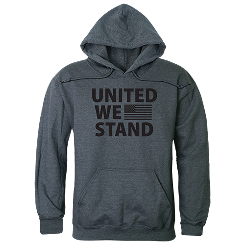 United We Stand Graphic Pullover Sweatshirt, Heather Charcoal - Large