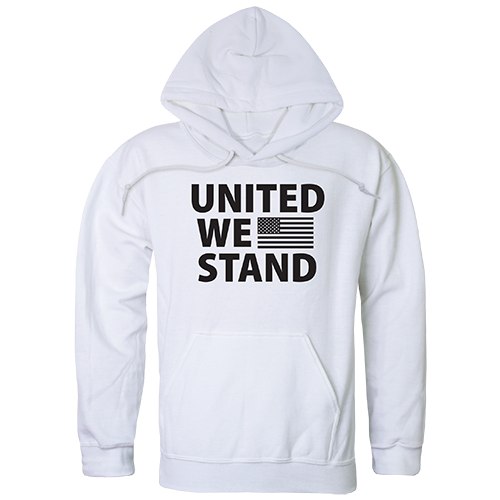 TS4-788-WHT-02 United We Stand Graphic Pullover Sweatshirt, White - Medium