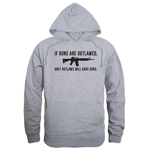 TS4-791-HGY-02 Outlawed Graphic Pullover Sweatshirt, Heather Gray - Medium