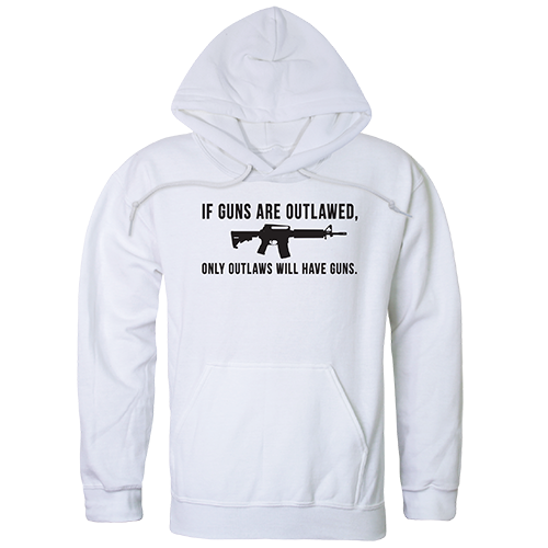 TS4-791-WHT-04 Outlawed Graphic Pullover Sweatshirt, White - Extra Large