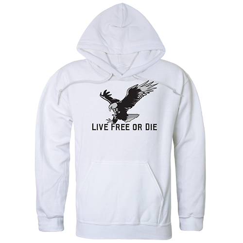 TS4-793-WHT-04 Live Free Graphic Pullover Sweatshirt, White - Extra Large