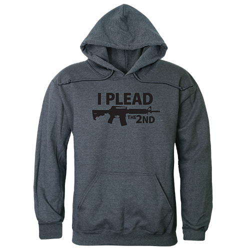 TS4-794-HCH-04 I Plead the 2nd Graphic Pullover Sweatshirt, Heather Charcoal - Extra Large