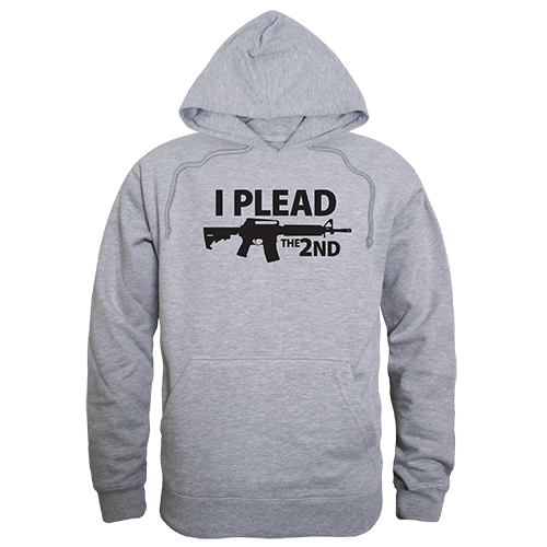 I Plead the 2nd Graphic Pullover Sweatshirt, Heather Gray - Medium