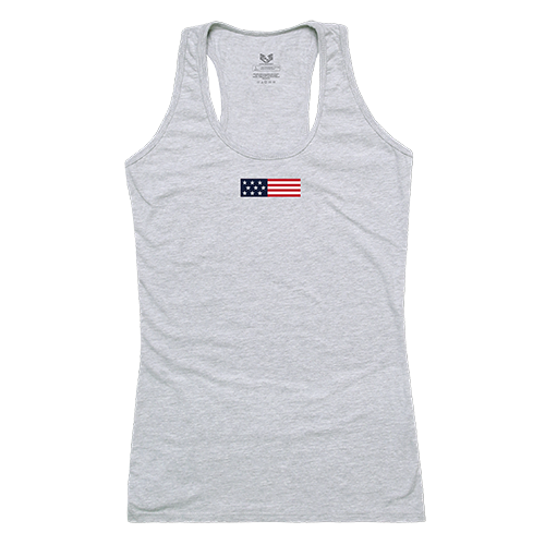 US Flag 1 Graphic Tank Top, Heather Gray - Large
