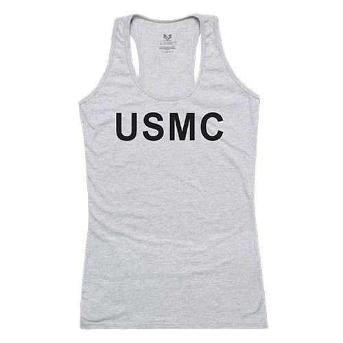 USMC Graphic Tank Top, Heather Gray - Small