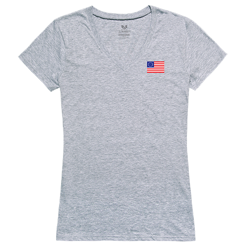 Betsy Ross 1 Graphic V-Neck T-Shirt, Heather Gray - Extra Large