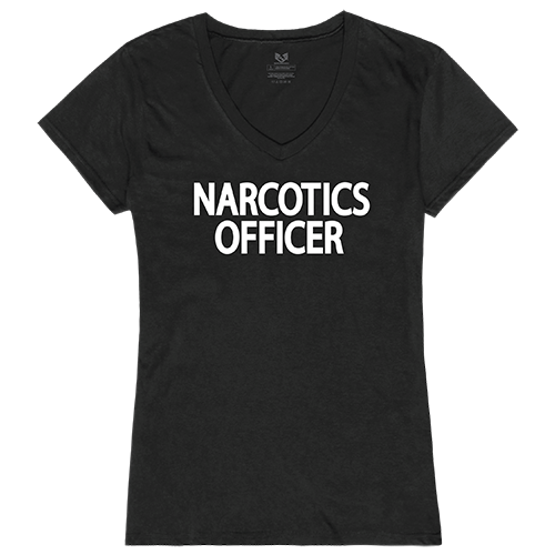 G03-NAR-BLK-04 Narcotics Graphic V-Neck T-Shirt, Black - Extra Large
