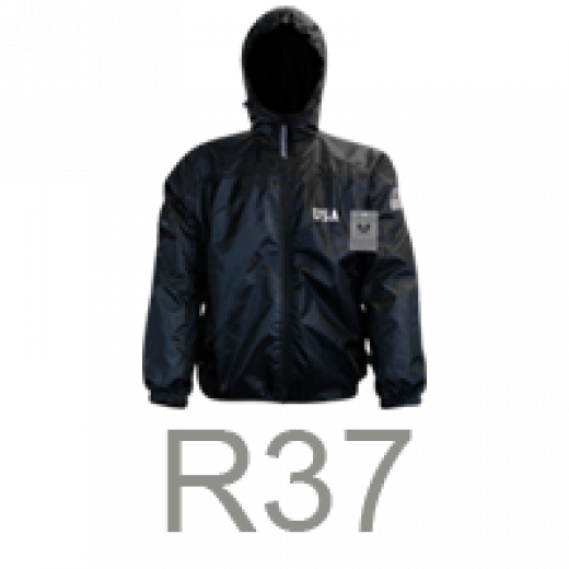 Swat with F Solid Wind Breaker Jacket, Black - Extra Large