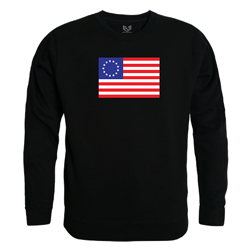 Betsy Ross 2 Graphic Crewneck Sweatshirt, Black - Extra Large