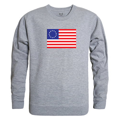 Betsy Ross 2 Graphic Crewneck Sweatshirt, Heather Gray - Large