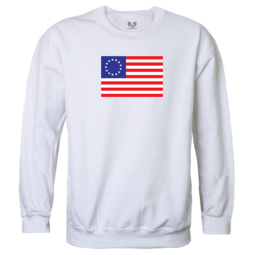 Betsy Ross 2 Graphic Crewneck Sweatshirt, White - Large