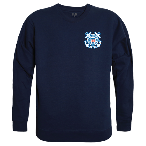 USCG Emblem Graphic Crewneck Sweatshirt, Navy - Small