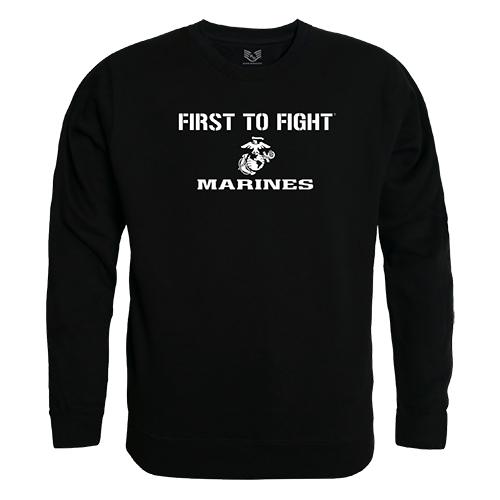 First 1 Graphic Crewneck Sweatshirt, Black - Medium