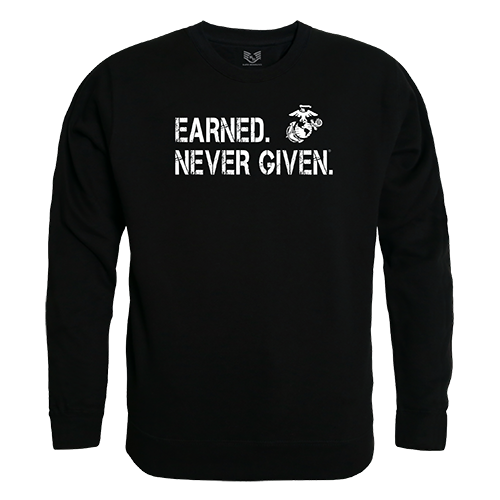 Earned 1 Graphic Crewneck Sweatshirt, Black - Large