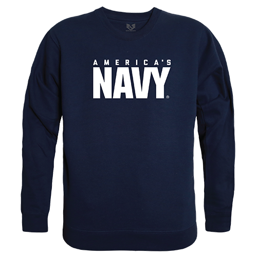 US Navy Graphic Crewneck Sweatshirt, Navy - Small