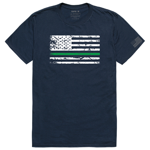 TGL Flag Tactical Graphic Tee Shirt, Navy - Small