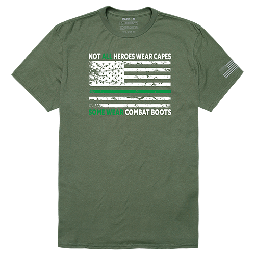 Not All with TGL Tactical Graphic Tee Shirt, Olive - Medium