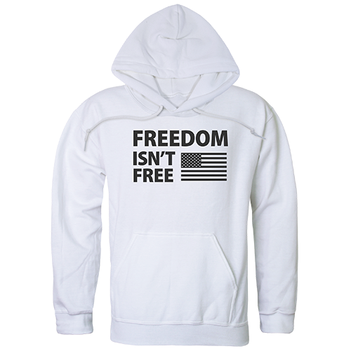 Freedom Isnt Graphic Pullover Sweatshirt, White - Large