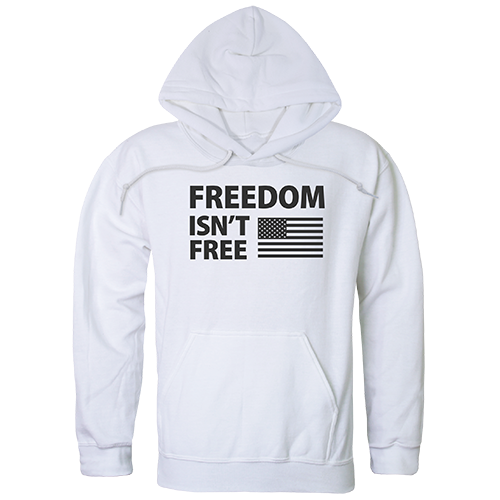 TS4-796-WHT-04 Freedom Isnt Graphic Pullover Sweatshirt, White - Extra Large