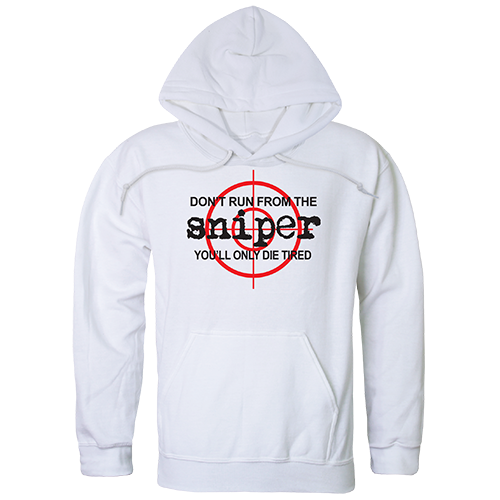 TS4-797-WHT-03 Sniper Graphic Pullover Sweatshirt, White - Large