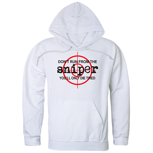 TS4-797-WHT-04 Sniper Graphic Pullover Sweatshirt, White - Extra Large