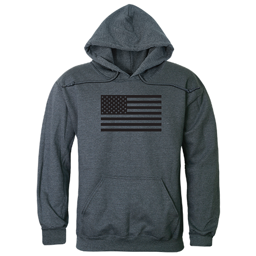 Tonal Flag Graphic Pullover Sweatshirt, Heather Charcoal - Extra Large