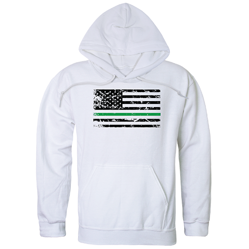 TS4-804-WHT-01 TGL Flag Graphic Pullover Sweatshirt, White - Small
