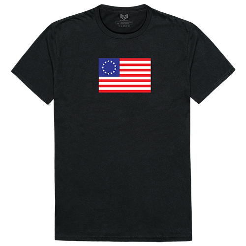 Betsy Ross 2 Relaxed Graphic Tee Shirt, Black - Extra Large