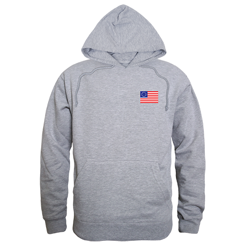 Betsy Ross 1 Graphic Pullover Sweatshirt, Heather Gray - Small