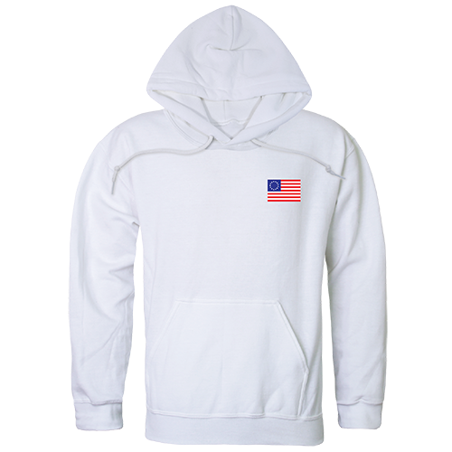 RS4-BR1-WHT-01 Betsy Ross 1 Graphic Pullover Sweatshirt, White - Small