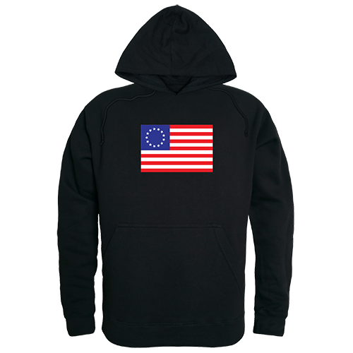 RS4-BR2-BLK-05 Betsy Ross 2 Graphic Pullover Sweatshirt, Black - 2XL