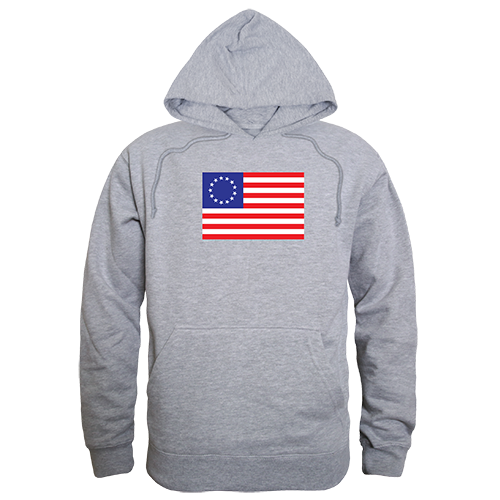Betsy Ross 2 Graphic Pullover Sweatshirt, Heather Gray - Extra Large