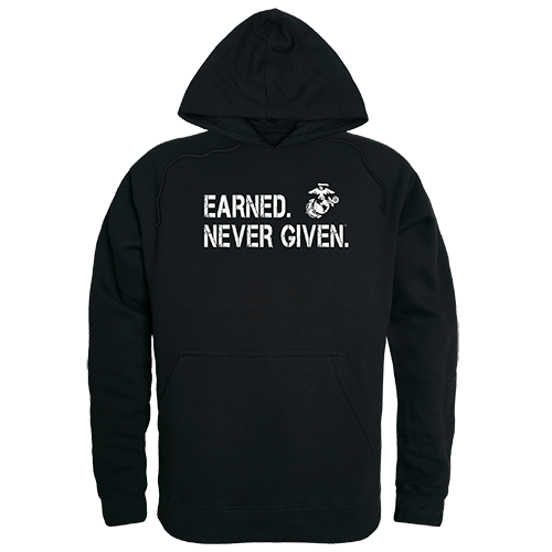 RS4-M06-BLK-04 Earned 1 Graphic Pullover Sweatshirt, Black - Extra Large