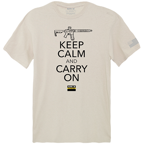 Carry on Tactical Graphic Tee Shirt, Sand - Medium