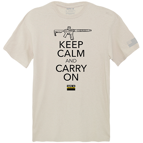 Carry on Tactical Graphic Tee Shirt, Sand - Large