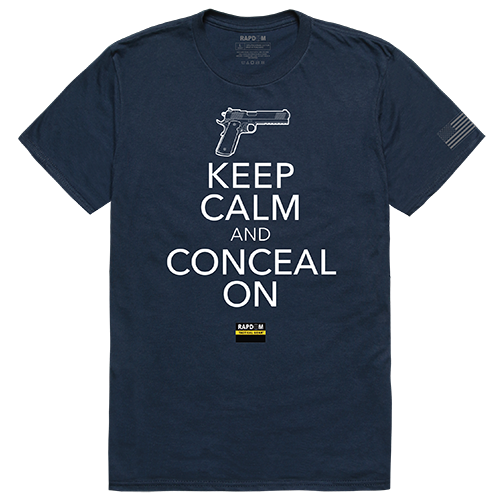 Conceal on Tactical Graphic Tee Shirt, Navy - Extra Large