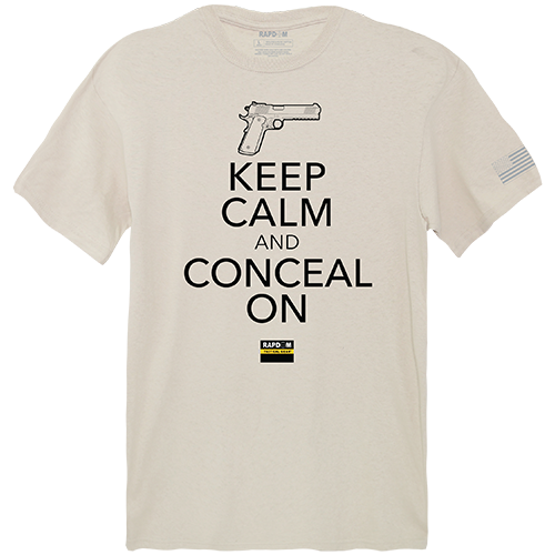 Conceal on Tactical Graphic Tee Shirt, Sand - Small