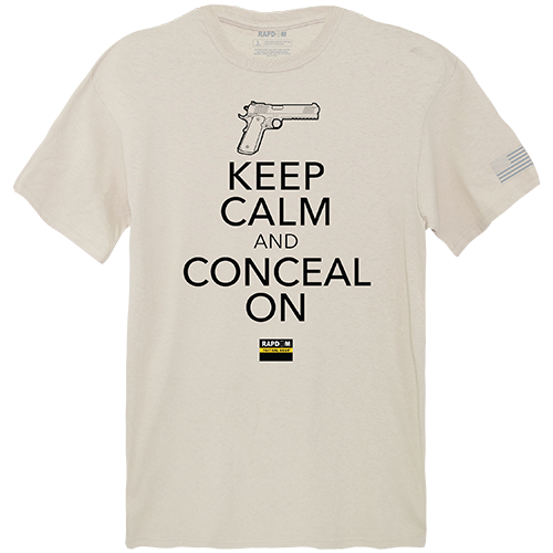 Conceal on Tactical Graphic Tee Shirt, Sand - 2XL
