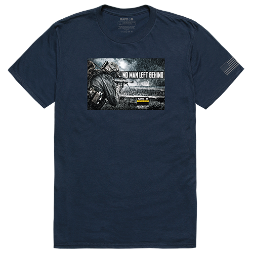 No Men Left Tactical Graphic Tee Shirt, Navy - Small